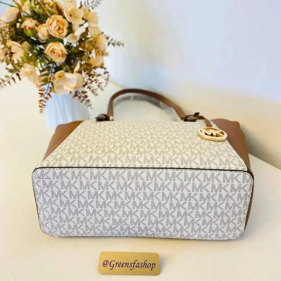 Michael Kors Charlotte Top Zip Tote shoulder bag Vanilla - Picture 8 of 11